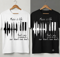 Music is Life That's Why Our Hearts Have Beats T-Shirt