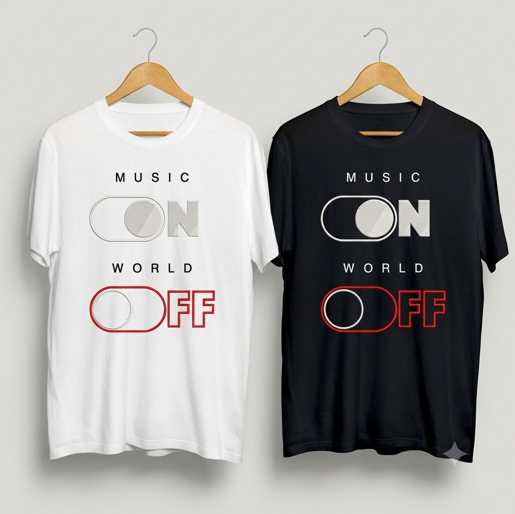 Music ON World OFF T-Shirt