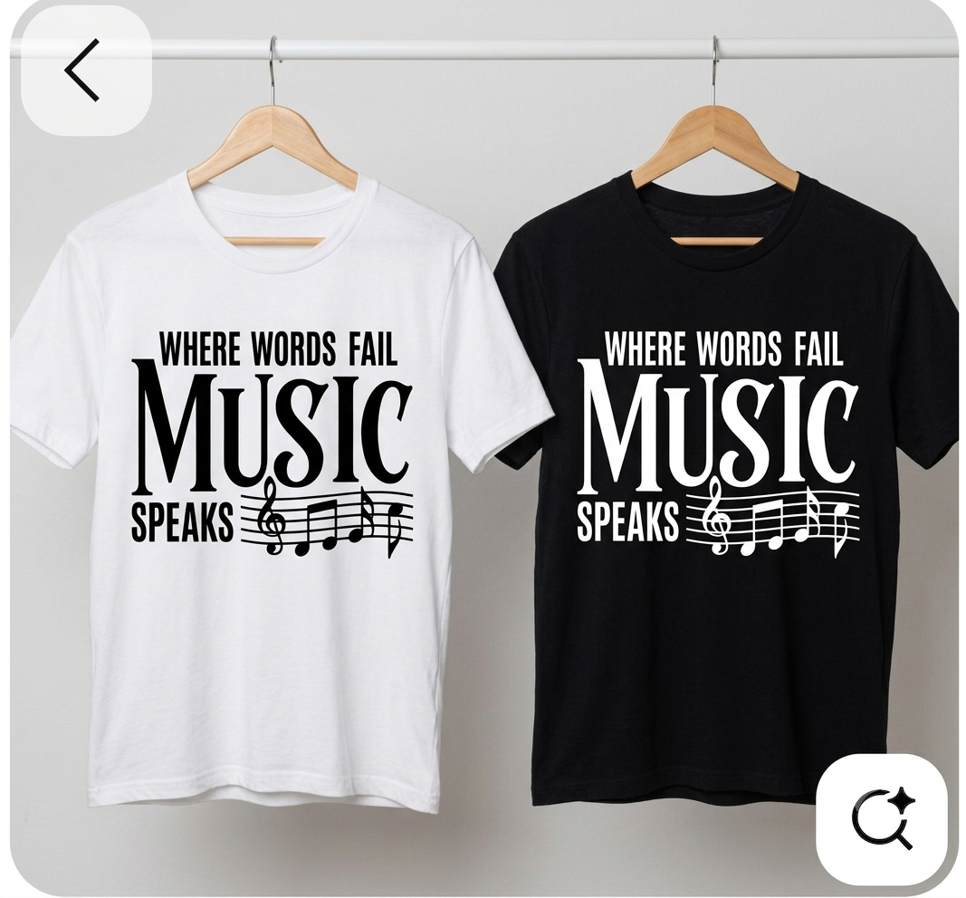 Where Words Fail Music Speaks T-Shirt